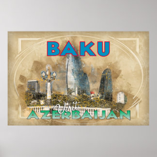 Baku, Visit Azerbaijan, from the series Visit... Poster