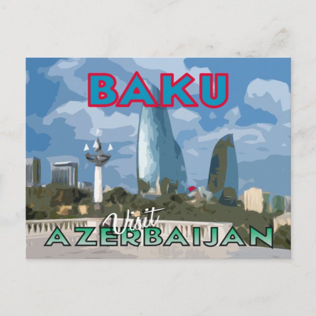 Baku, Visit Azerbaijan Postcard (Front)
