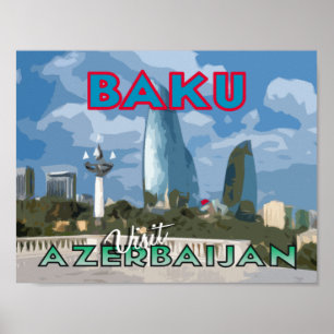 Baku, Visit Azerbaijan Poster
