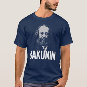 Bakunin Portrait Bold Typography T-Shirt