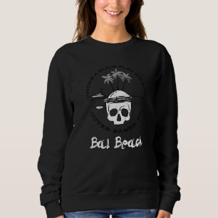 Bal Beach Skull Outer Banks Beach Sail Uner Black Sweatshirt