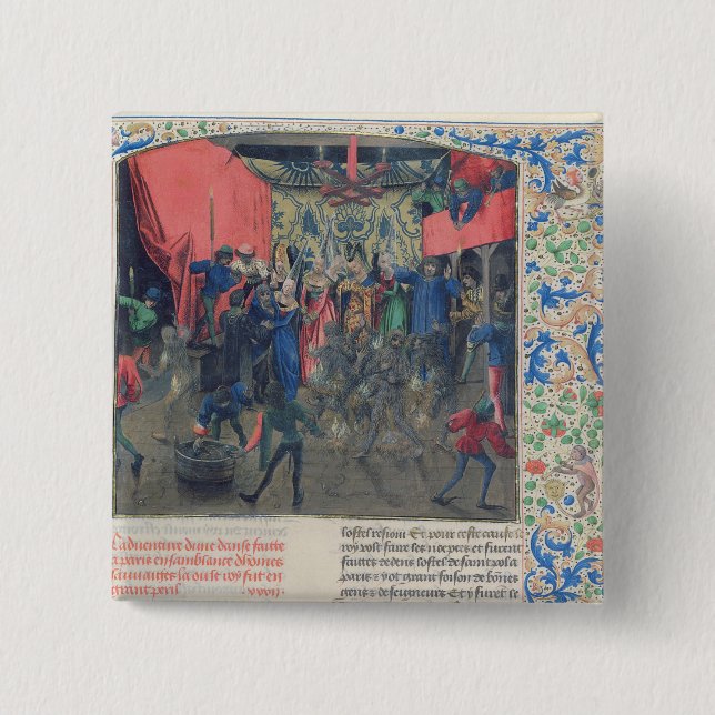 Bal des Ardents', Charles being saved 15 Cm Square Badge (Front)