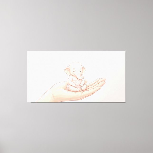 Bal Ganesha Canvas Print (Front)