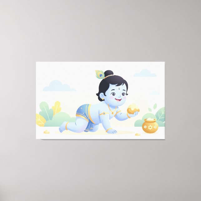 Bal Krishna Canvas Print (Front)