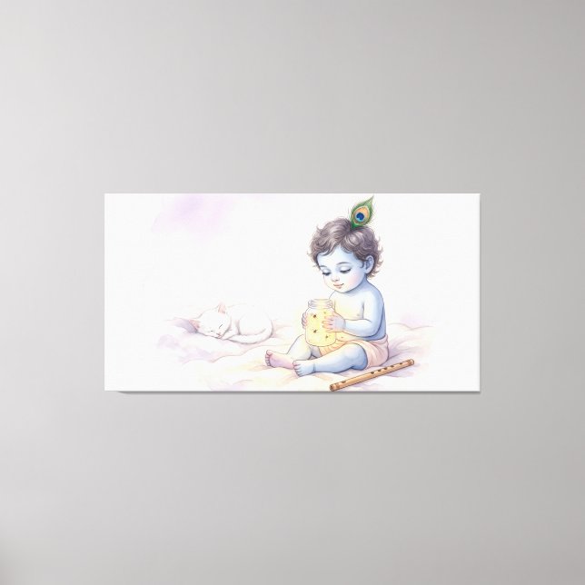 Bal Krishna Canvas Print (Front)
