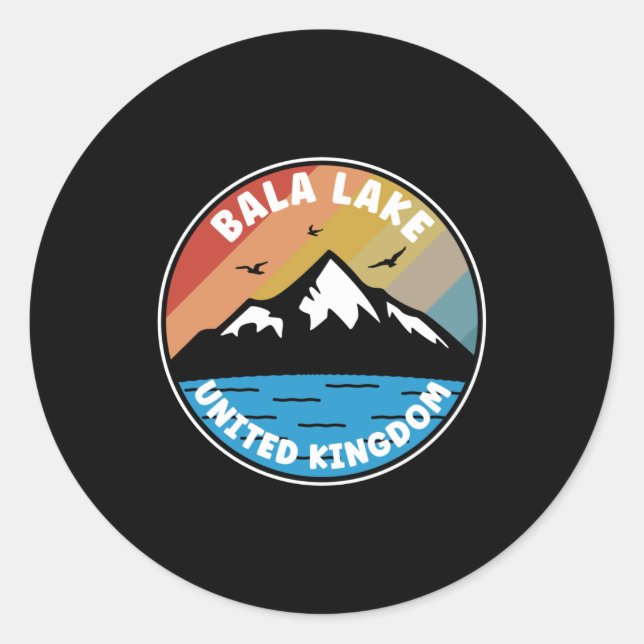 Bala Lake - United Kingdom Vintage Classic Round Sticker (Front)