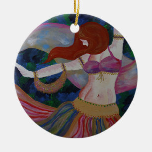 Baladi, Belly Dancer Beautiful Art Ornament