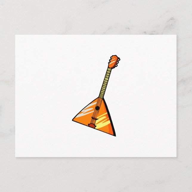 Balalaika stringed instrument graphic image postcard (Front)