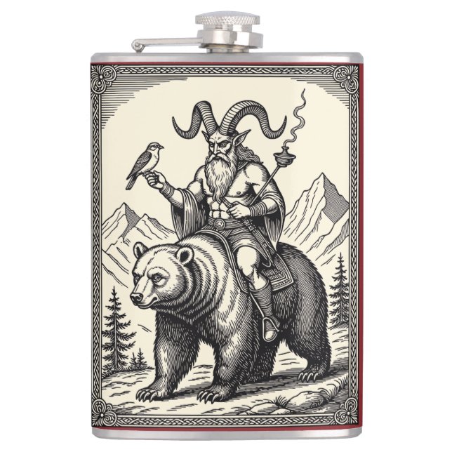 Balan Herald of the Mountain Path Hip Flask (Front)