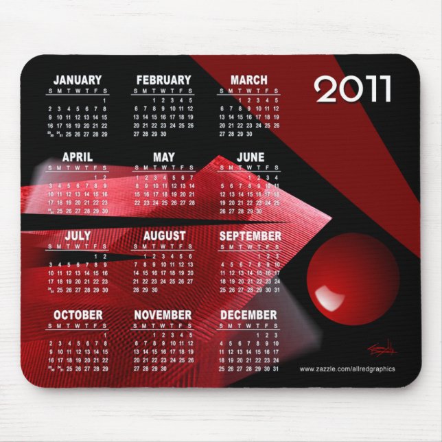 Balance Abstract 2011 Calendar Mouse Mat (Front)