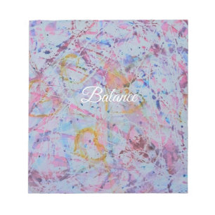 "Balance" Abstract Watercolor & Wax Resistance Notepad