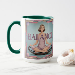 Balance Affirmation Geometric Meditation Mug