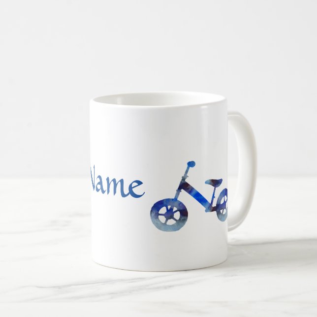 Balance Bike  watercolor art Coffee Mug (Front Right)