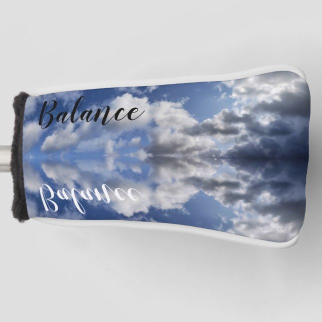 Balance clouds reflections, blue Cornish sky Golf Head Cover (Front)