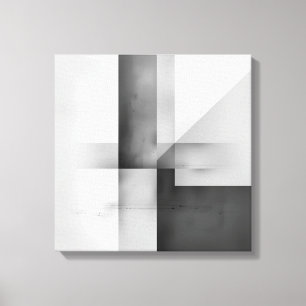 Balance in Contrast – Minimalist Gray Scale Ar Canvas Print