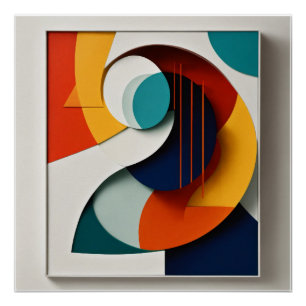 Balance in Form A Minimalist Abstract Poster