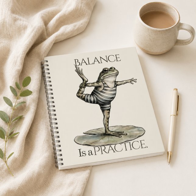 “Balance Is a Practice” Journal Spiral Notebook (Creator Uploaded)