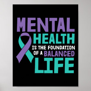Balance Life Mental Health Awareness Suicide Preve Poster