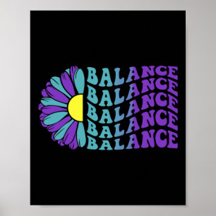 Balance Life Suicide Prevention Mental Health Awar Poster