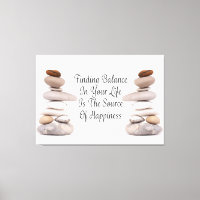 Balance of life zen stones slogan
