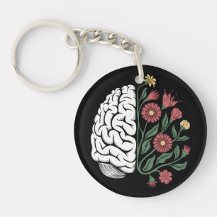 Balance of Mind: Nature Meets Intellect Key Ring