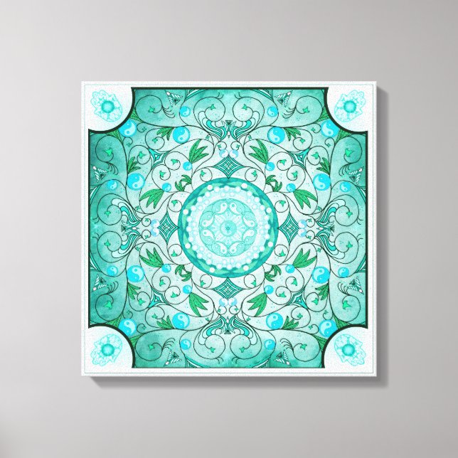 Balance of Nature Healing Mandala Canvas Print (Front)