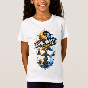Balance Point – Cosmic Nature Geometric Art T-Shirt