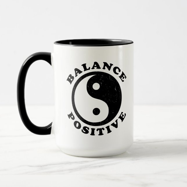 Balance Positive Mindfulness Yin Yang Mug (Left)