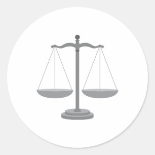 Balance Scale Classic Round Sticker