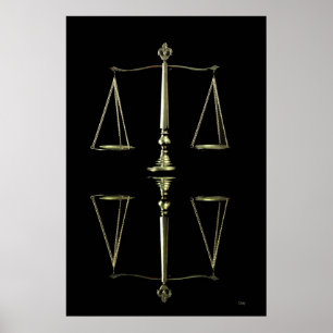 Balance Scales Reflection Poster