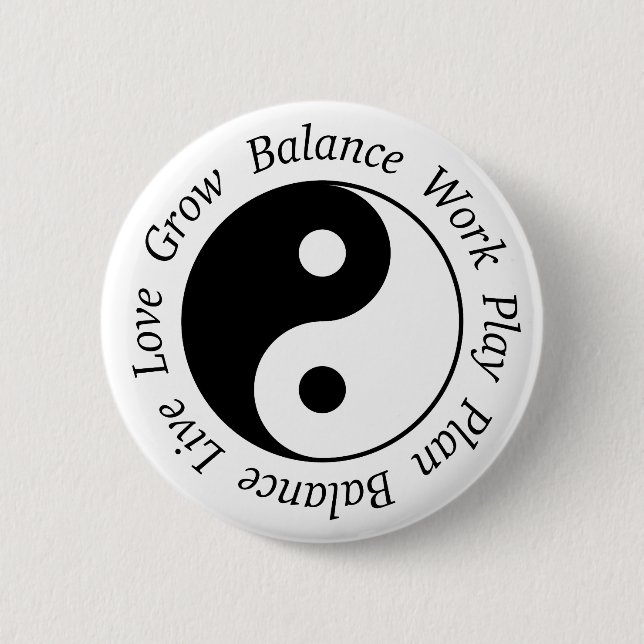 Balance Yin Yang Button (Front)