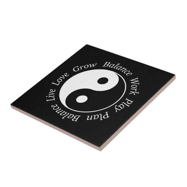 Balance Yin Yang Symbol Tile (Side)