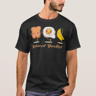 Balanced Breakfast Nutrition Toast Egg Banana  T-Shirt