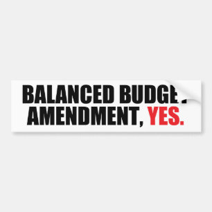 Balanced Budget Amendment Bumper Sticker