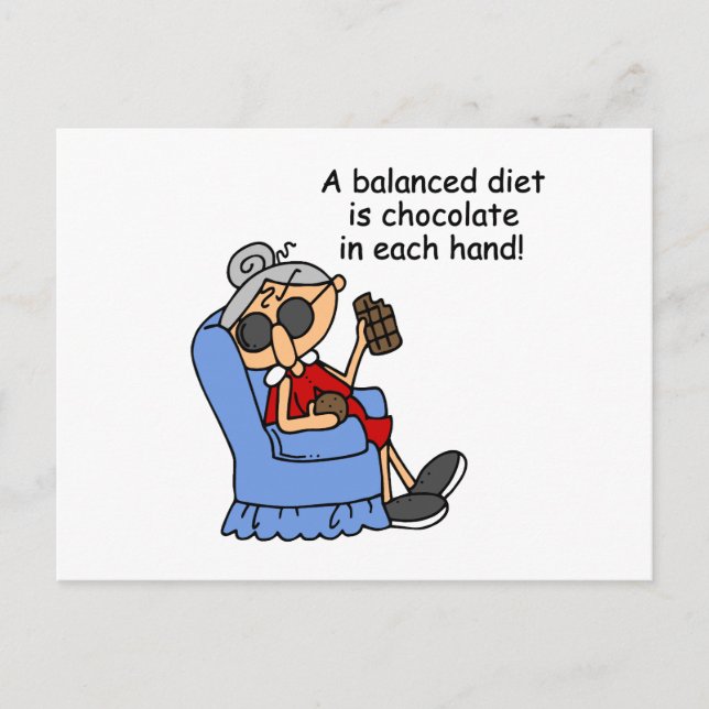 Balanced Chocolate Diet Postcard (Front)