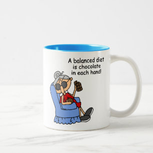 Balanced Chocolate Diet Two-Tone Coffee Mug