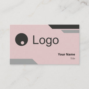 Balanced Grayscale Classic Dual Stripes Graphic Business Card