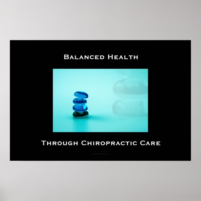 Balanced Health Through Chiropractic Care Poster 1 (Front)