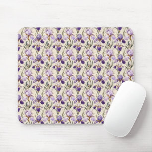 Balanced Luxury Elegant Iris Flowers Mouse Mat