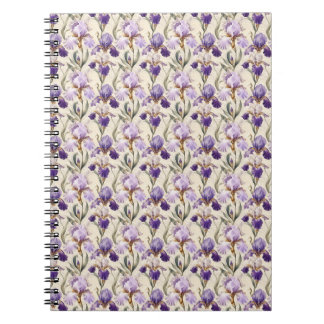 Balanced Luxury Elegant Iris Flowers Notebook
