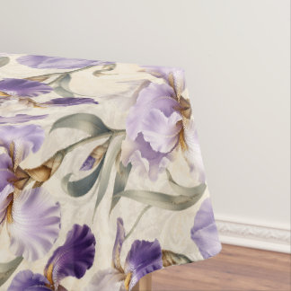 Balanced Luxury Elegant Iris Flowers Tablecloth