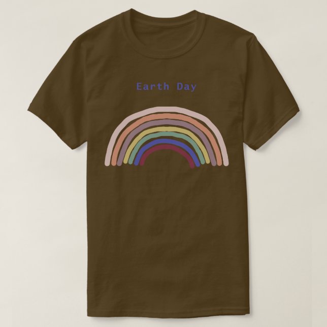 Balanced Rainbow Earth Day T-Shirt (Design Front)