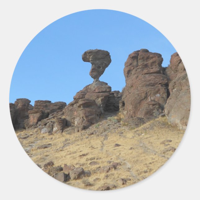 Balanced Rock Idaho Photo Sticker (Front)