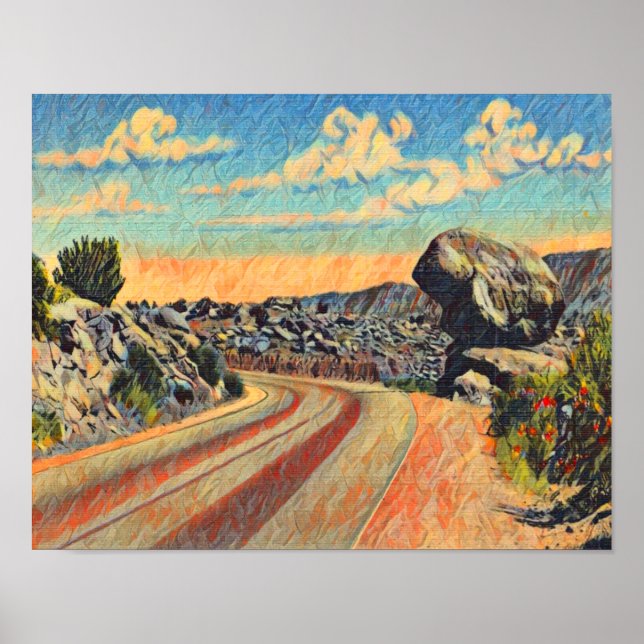 Balanced Rock Tijeras Canyon Poster (Front)