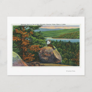 Balanced Rock View of Fulton Chain of Lakes Postcard