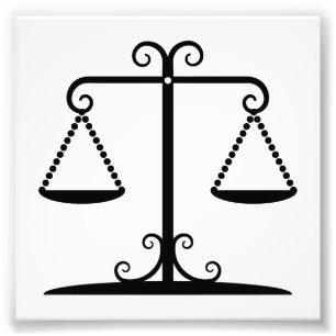 balanced scales photo print