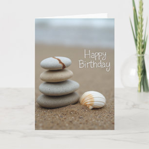 Balanced Stone Birthday Card