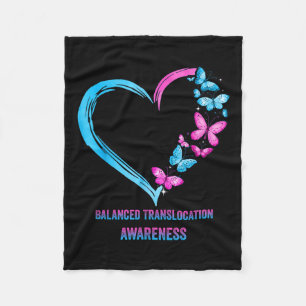 Balanced Translocation Heart Awareness Gifts Fleece Blanket