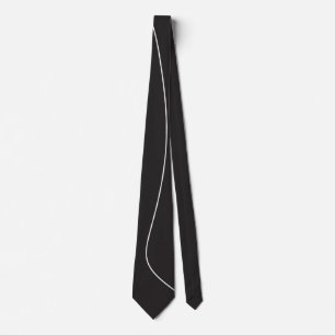 Balanced White Classic Line Graphic Tie