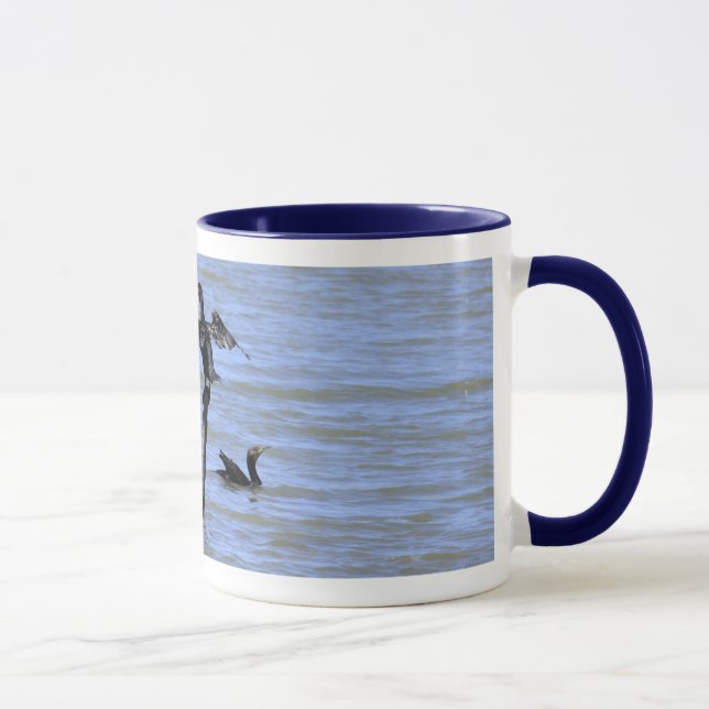 Balancing Cormorant Mug (Right)